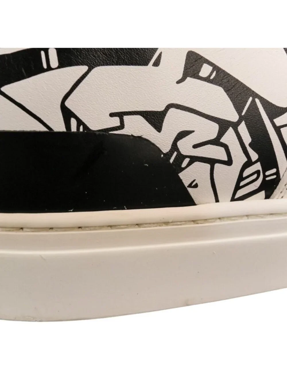 Hermes District Leather High Cut Sneakers White